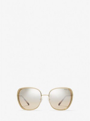 Michael Kors Amsterdam Sonnenbrille Damen Gold | 754369-ZUR