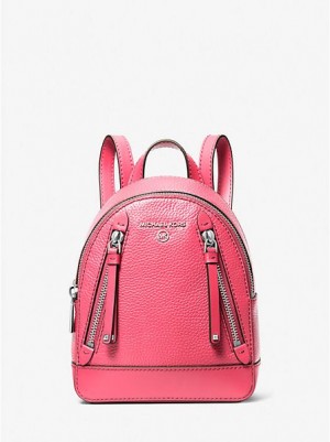 Michael Kors Brooklyn Extra-small Pebbled Leder Rucksack Damen Rosa | 532068-NXP