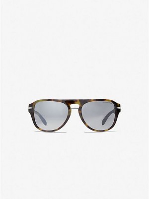 Michael Kors Burbank Sonnenbrille Damen Olivgrün | 928305-OPT