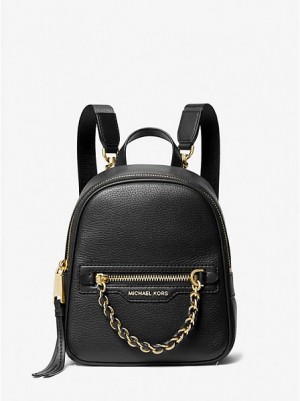 Michael Kors Elliot Extra-small Pebbled Leder Rucksack Damen Schwarz | 845176-LUQ