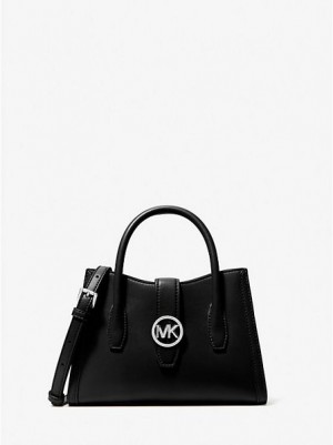 Michael Kors Gabby Small Faux Leder Schulranzen Damen Schwarz | 752016-MFT