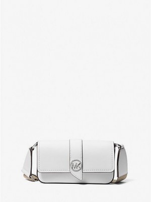 Michael Kors Greenwich Extra-small Saffiano Leder Sling crossbody taschen Damen Weiß | 976534-HIE