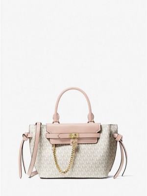 Michael Kors Hamilton Legacy Small Logo Belted Schulranzen Damen Hellgelb Rosa | 094735-PUV