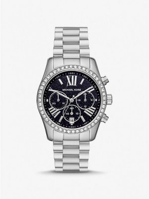 Michael Kors Lexington Pave Uhren Damen Silber | 783054-VMT