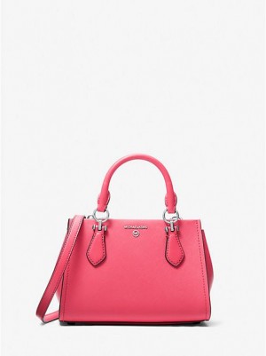 Michael Kors Marilyn Small Saffiano Leder crossbody taschen Damen Rosa | 478152-UET