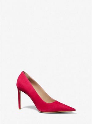 Michael Kors Martine Wildleder Pumps Damen Rot | 943728-VZP