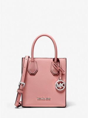 Michael Kors Mercer Extra-small Pebbled Leder crossbody taschen Damen Rosa | 590738-VFI