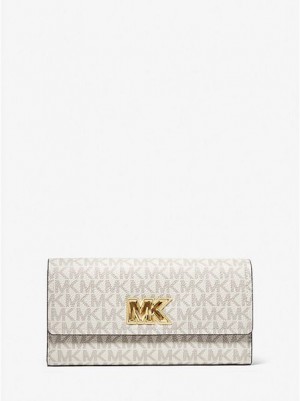 Michael Kors Mimi Large Logo Bi-fold Geldbörse Damen Hellgelb | 482379-HPS