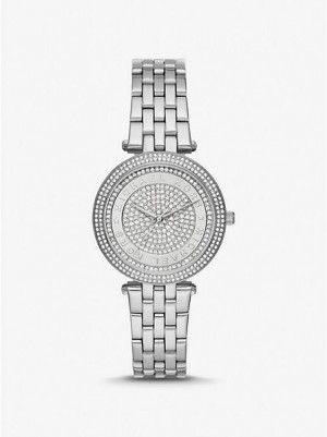 Michael Kors Mini Darci Pave Uhren Damen Silber | 547901-OEG