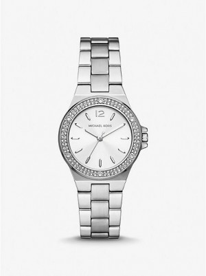 Michael Kors Mini Lennox Pave Uhren Damen Silber | 563720-NSP