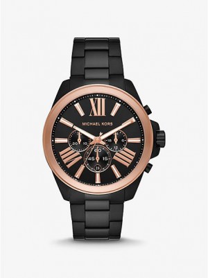 Michael Kors Oversized Wren Uhren Herren Schwarz Rosa | 201875-CIJ