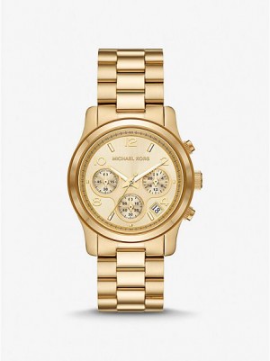 Michael Kors Runway Uhren Damen Gold | 514362-UIC