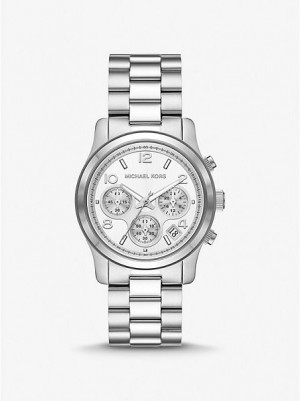 Michael Kors Runway Uhren Damen Silber | 962158-YNV