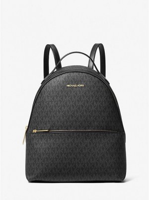 Michael Kors Sheila Medium Logo Rucksack Damen Schwarz | 195642-ZRP