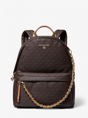 Michael Kors Slater Medium Logo Rucksack Damen Braun | 679203-ASD