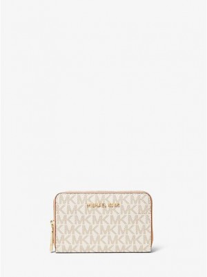 Michael Kors Small Logo Geldbörse Damen Hellgelb Rosa | 924187-ZFE