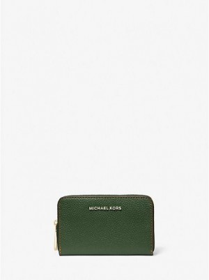 Michael Kors Small Pebbled Leder Geldbörse Damen Grün | 752194-MFT