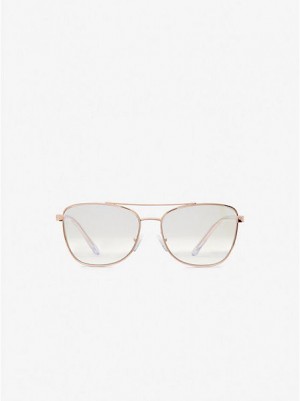 Michael Kors Stratton Sonnenbrille Damen Rosa Gold | 126854-YDQ