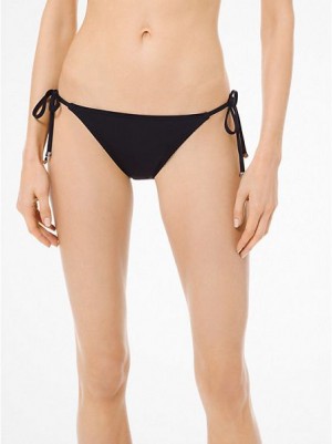 Michael Kors Stretch Nylon Bikinihosen Damen Schwarz | 918570-QEJ