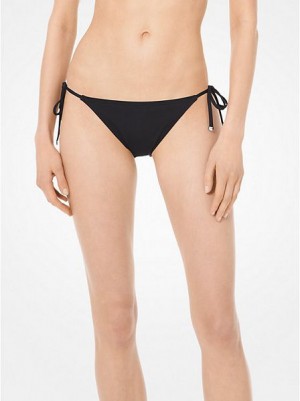 Michael Kors Stretch Nylon Bikinihosen Damen Schwarz | 495607-RCM