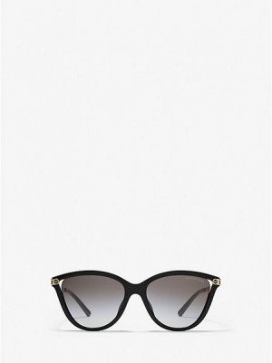 Michael Kors Tulum Sonnenbrille Damen Schwarz | 952801-SBY