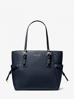 Michael Kors Voyager Small Pebbled Leder Tragetaschen Damen Navy | 398702-MJK