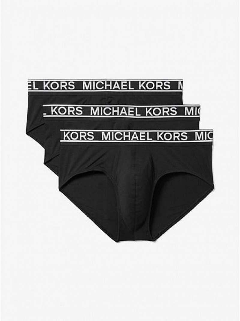 Michael Kors 3-pack Stretch Nylon Slip Herren Schwarz | 708265-JLN