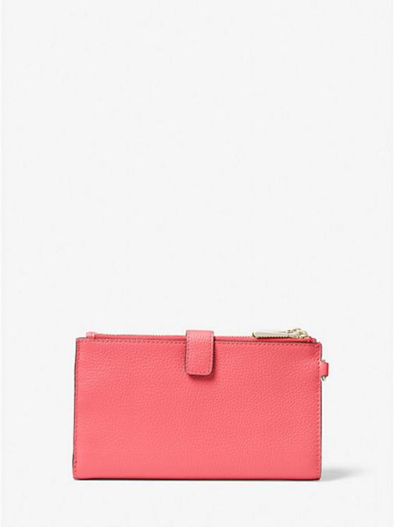 Michael Kors Adele Pebbled Leder Smartphone Geldbörse Damen Rot | 567894-VRX