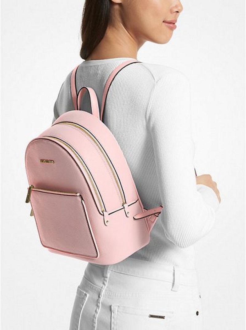 Michael Kors Adina Medium Pebbled Leder Rucksack Damen Rosa | 287649-YWF