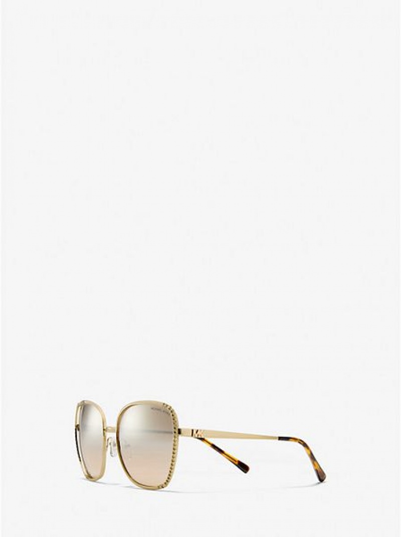 Michael Kors Amsterdam Sonnenbrille Damen Gold | 754369-ZUR