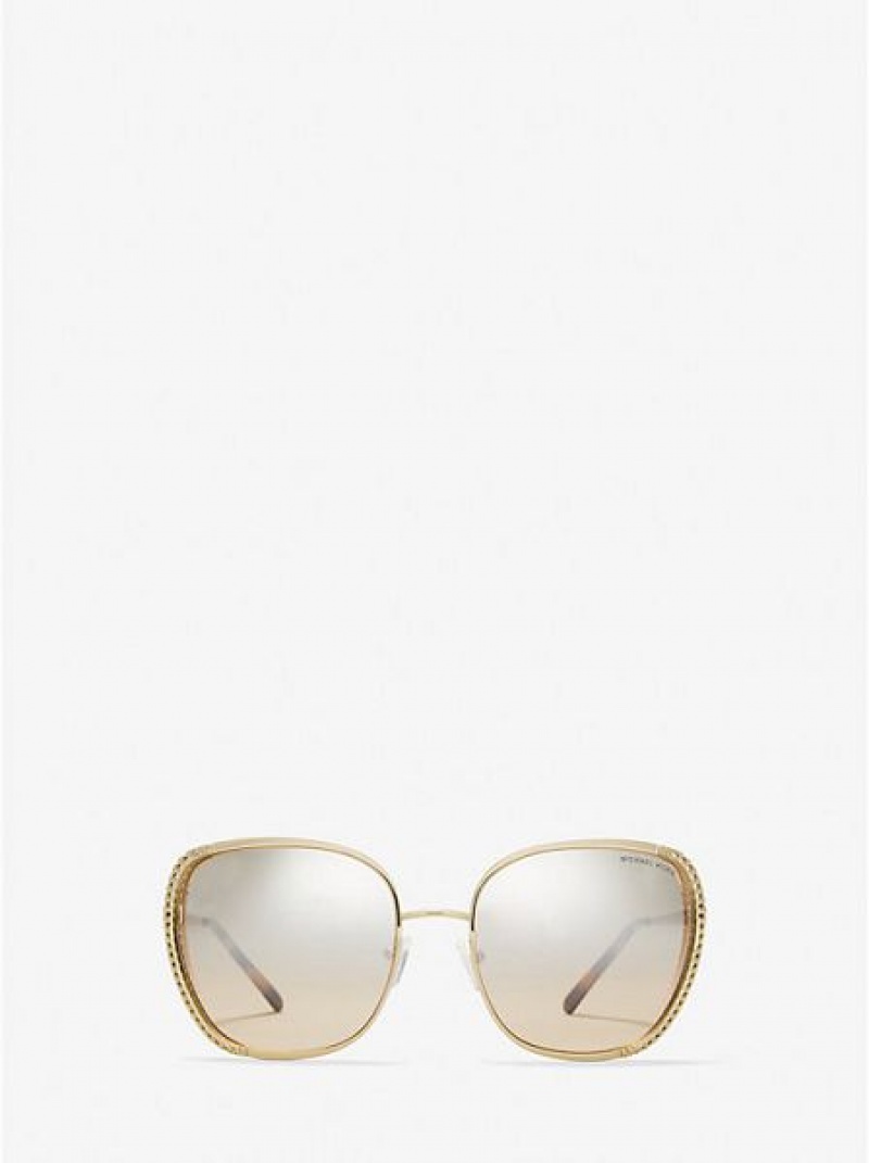 Michael Kors Amsterdam Sonnenbrille Damen Gold | 754369-ZUR