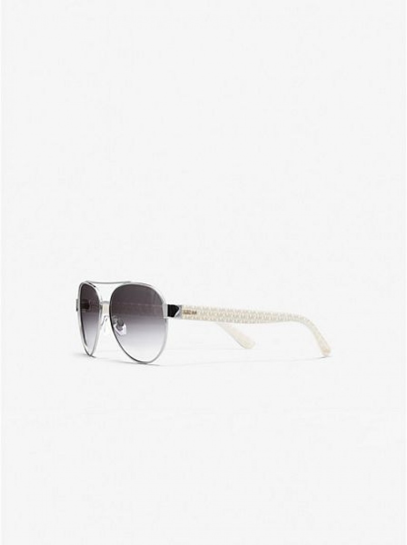 Michael Kors Blair Sonnenbrille Damen Silber | 985316-SHZ