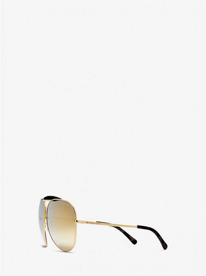 Michael Kors Bleecker Sonnenbrille Damen Gold Schwarz | 412590-TXQ