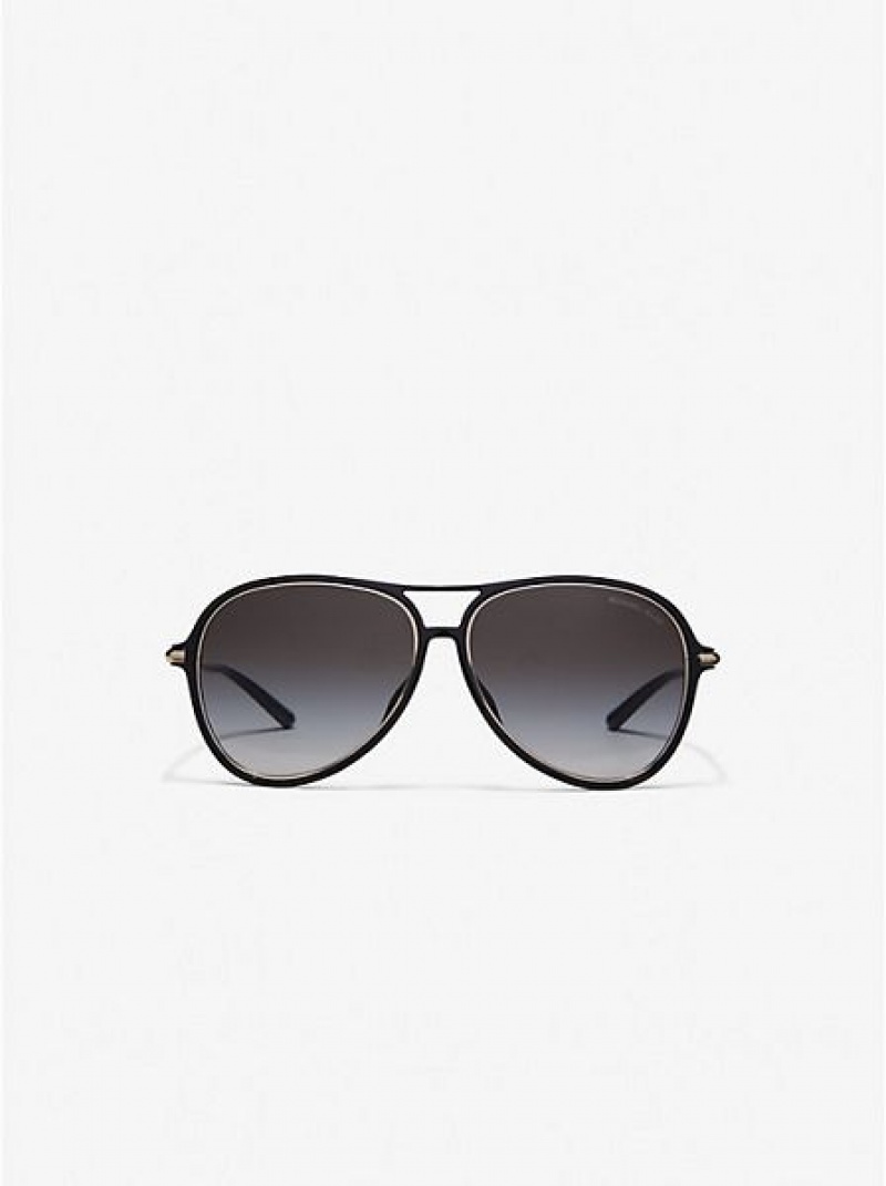 Michael Kors Breckenridge Sonnenbrille Damen Schwarz | 362071-LRZ