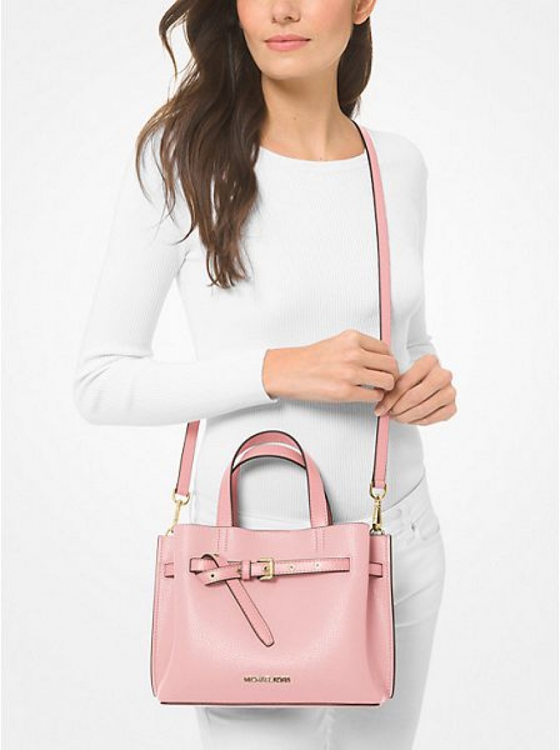 Michael Kors Emilia Small Pebbled Leder Schulranzen Damen Rosa | 624731-NJI