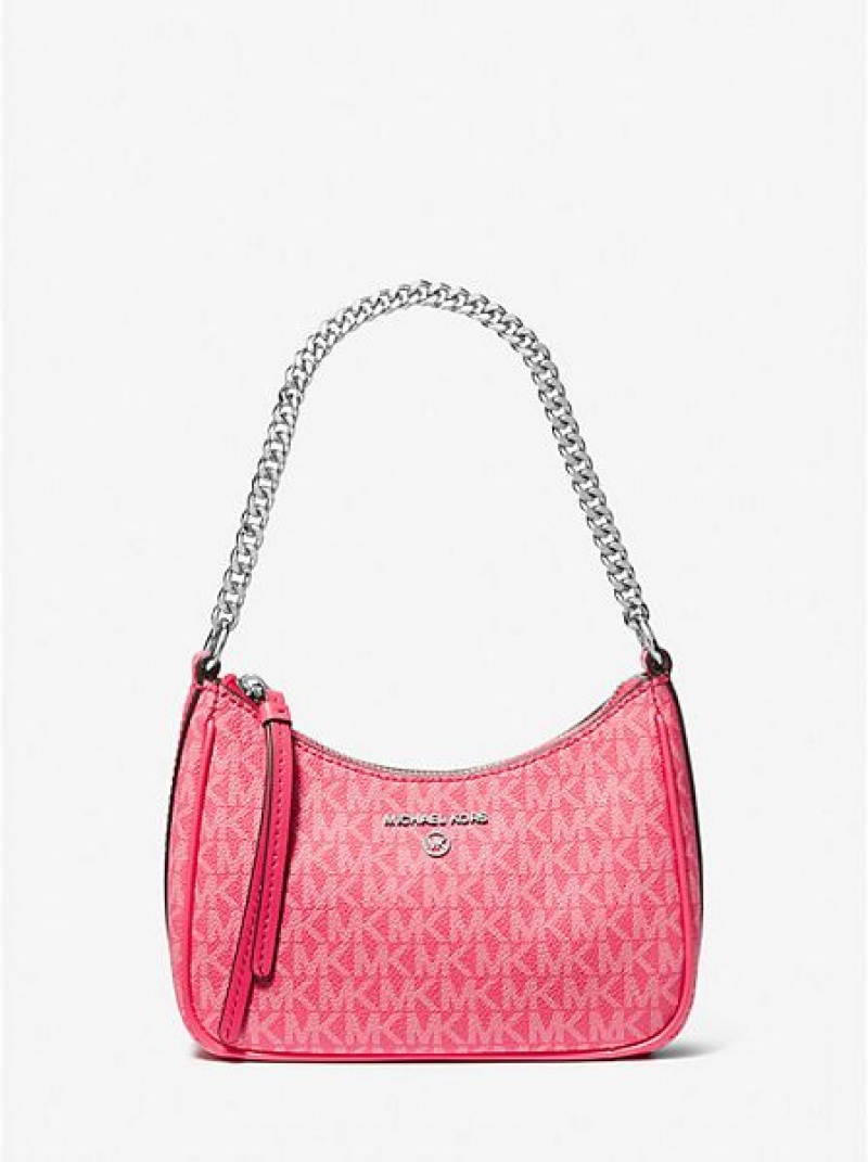 Michael Kors Jet Set Charm Small Logo Schultertaschen Damen Rosa | 389501-OGL