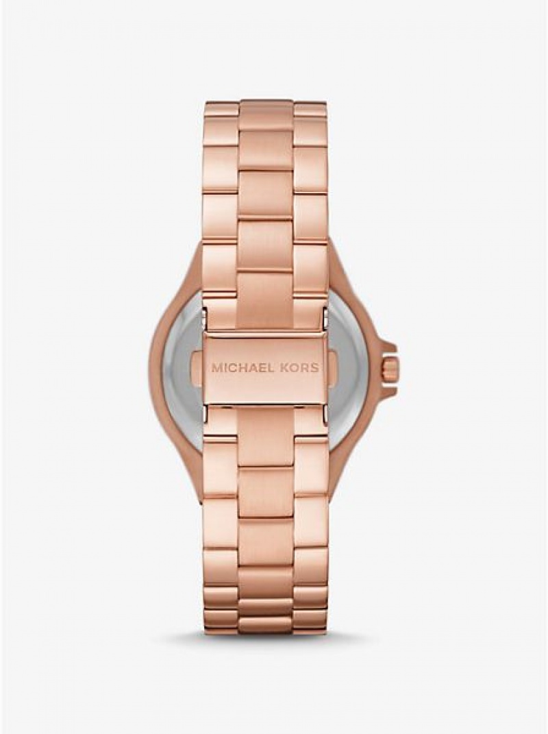 Michael Kors Lennox Pave Uhren Damen Rosa Gold | 952147-EAU