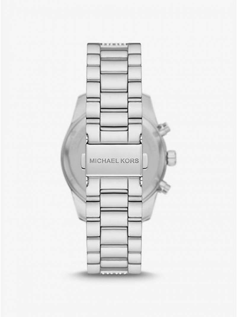 Michael Kors Lexington Pave Uhren Damen Silber | 786024-OAG