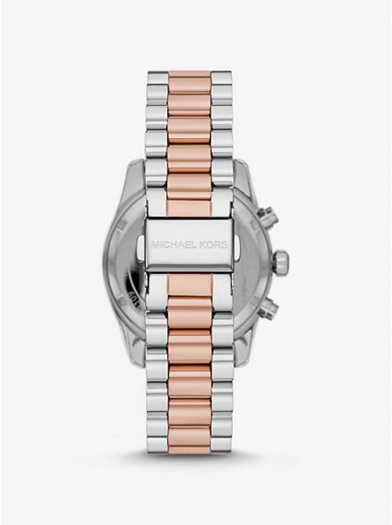 Michael Kors Lexington Uhren Damen Silber Rosa | 068752-TEF