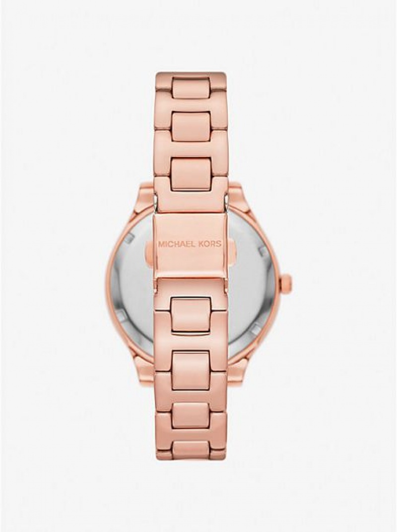 Michael Kors Liliane Pave Uhren Damen Rosa Gold | 751639-PSZ