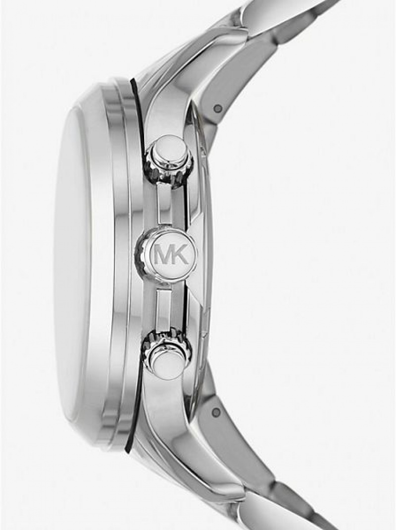 Michael Kors Limited-edition Runway Rhodium-plated Stainless Steel Wrap Uhren Damen Silber | 394807-FOA