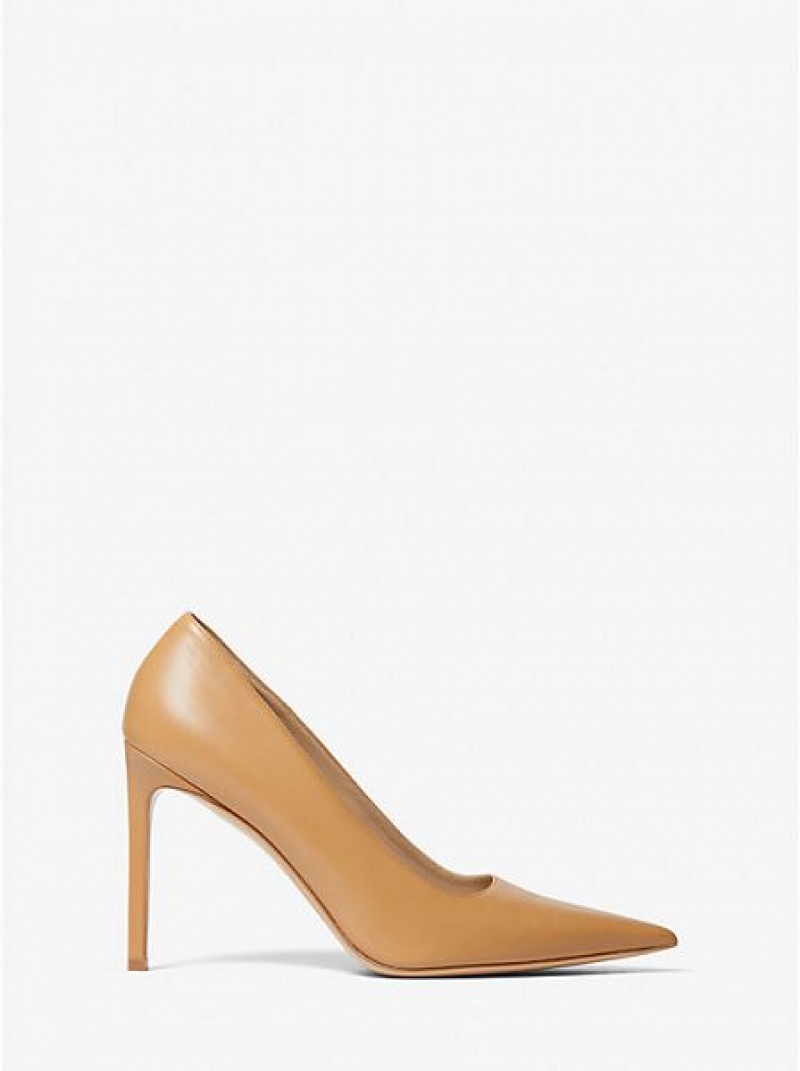 Michael Kors Martine Leder Pumps Damen Braun | 932756-XNO