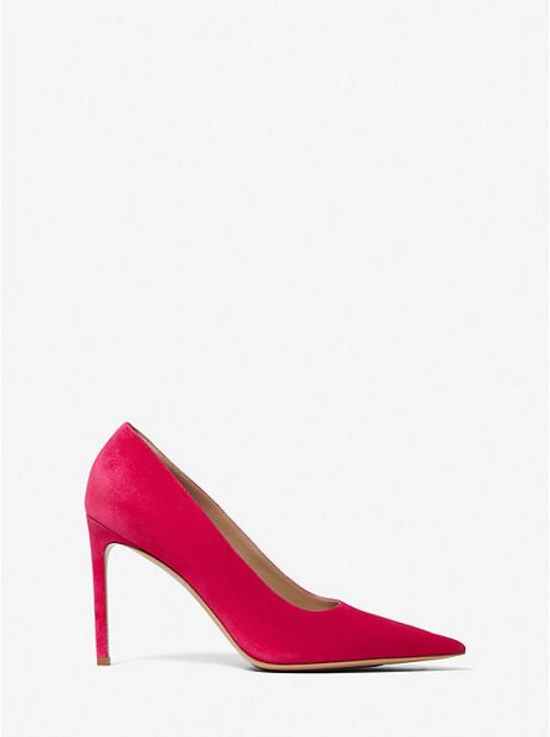 Michael Kors Martine Wildleder Pumps Damen Rot | 943728-VZP