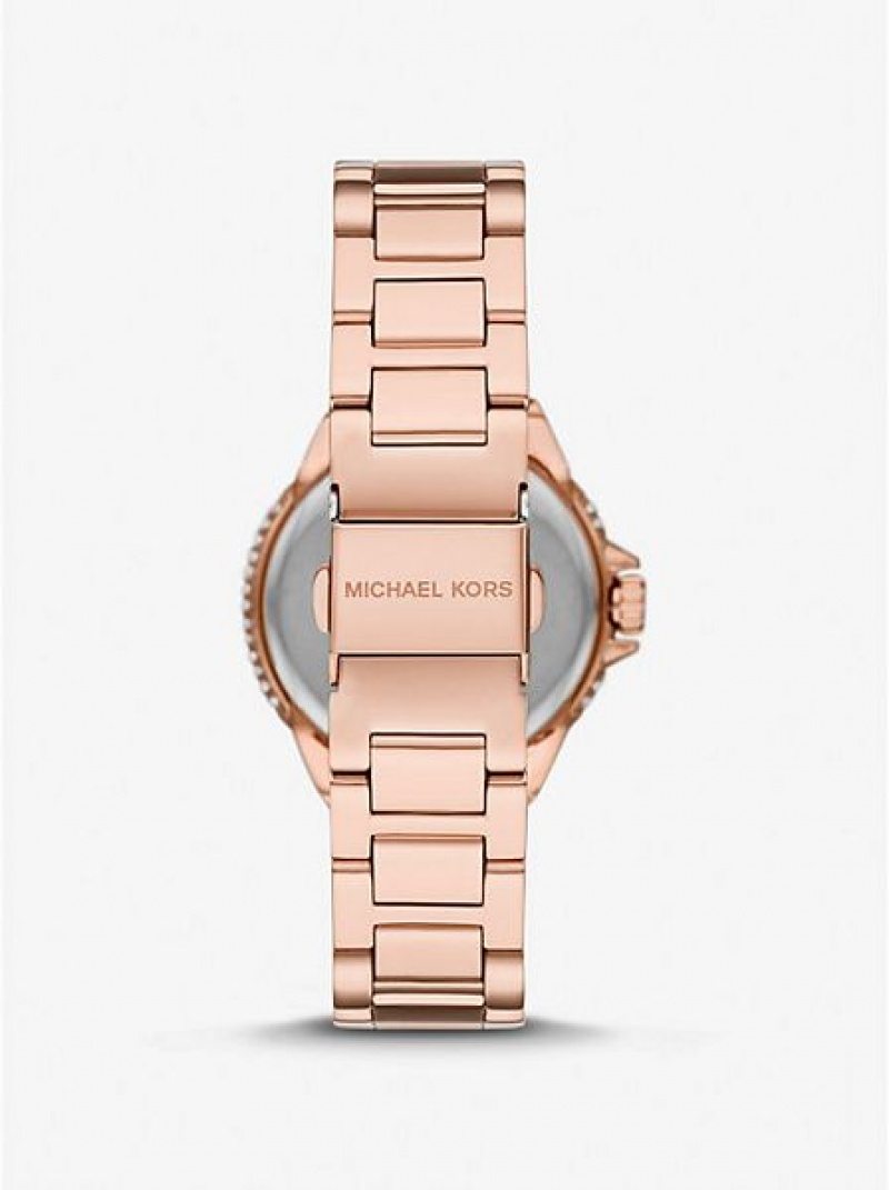 Michael Kors Mini Camille Pave Uhren Damen Rosa Gold | 027915-MAN