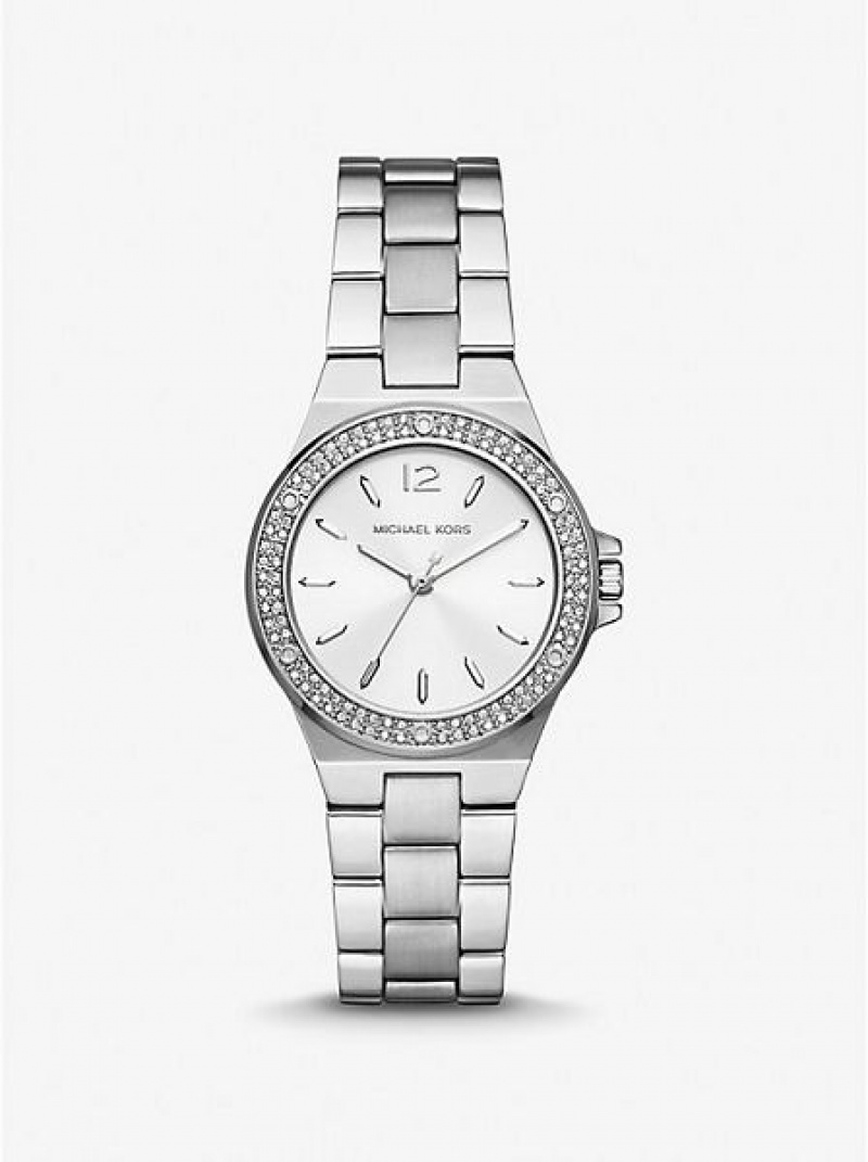 Michael Kors Mini Lennox Pave Uhren Damen Silber | 563720-NSP