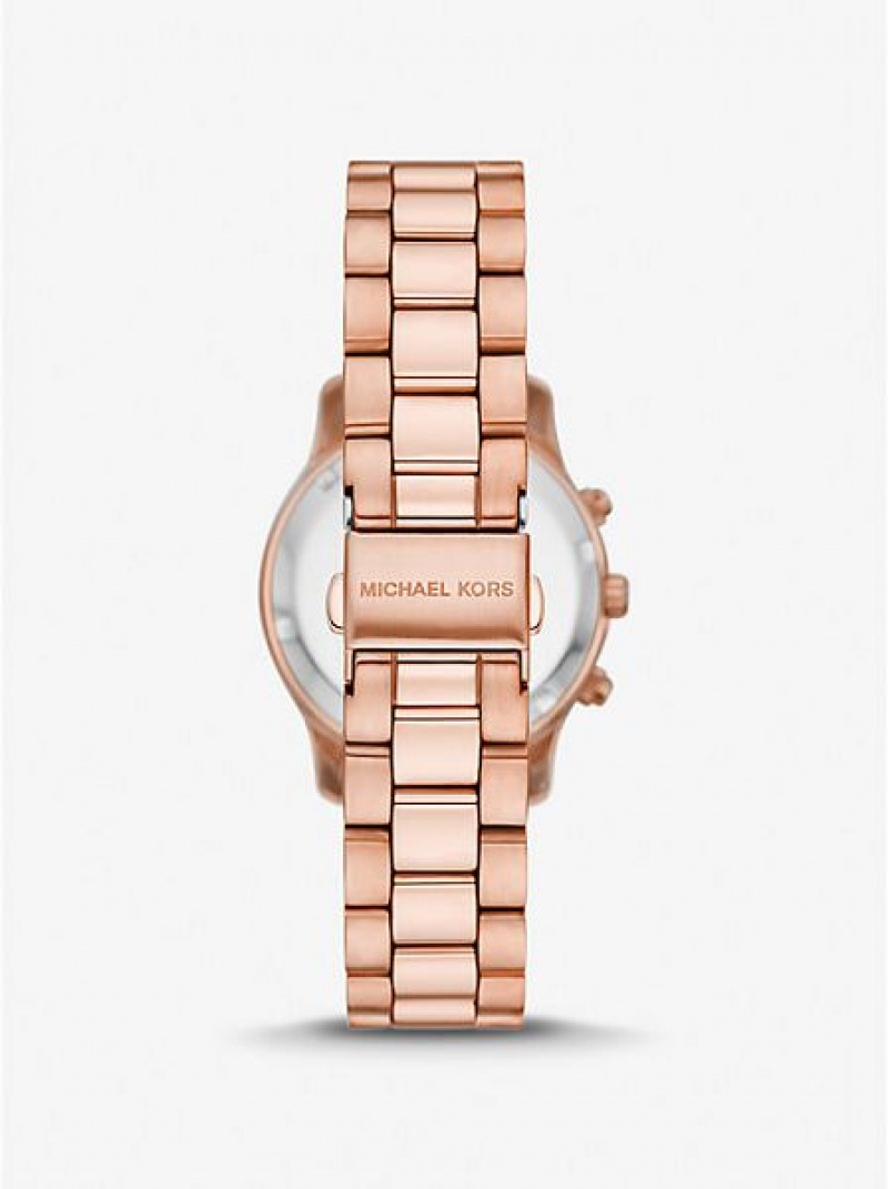 Michael Kors Mini Runway Uhren Damen Rosa Gold | 024839-CNM