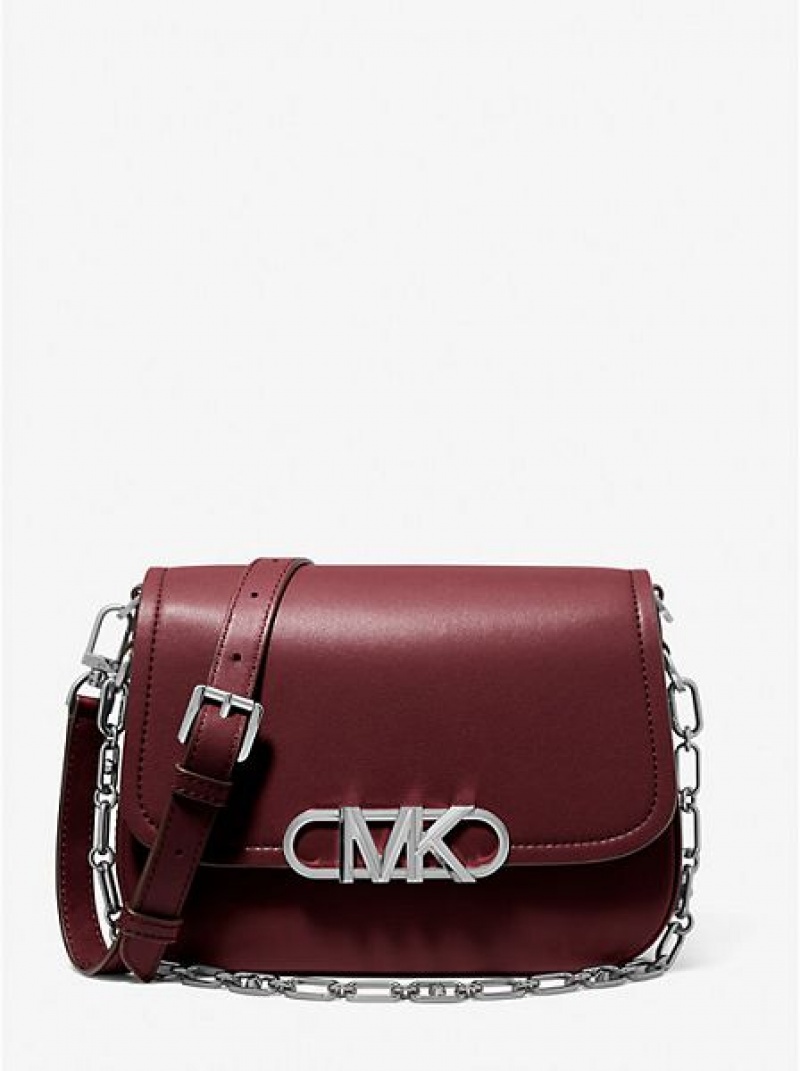 Michael Kors Parker Medium Leder Kuriertaschen Damen Bordeaux | 647201-UIS