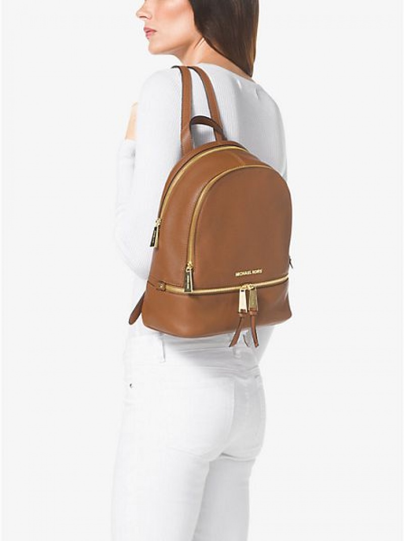 Michael Kors Rhea Medium Leder Rucksack Damen Braun | 612408-CAX