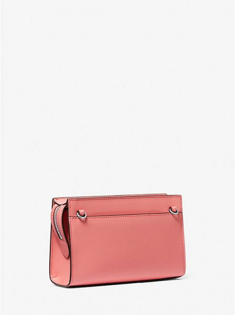 Michael Kors Sheila Small Faux Leder crossbody taschen Damen Rosa | 765214-WCE