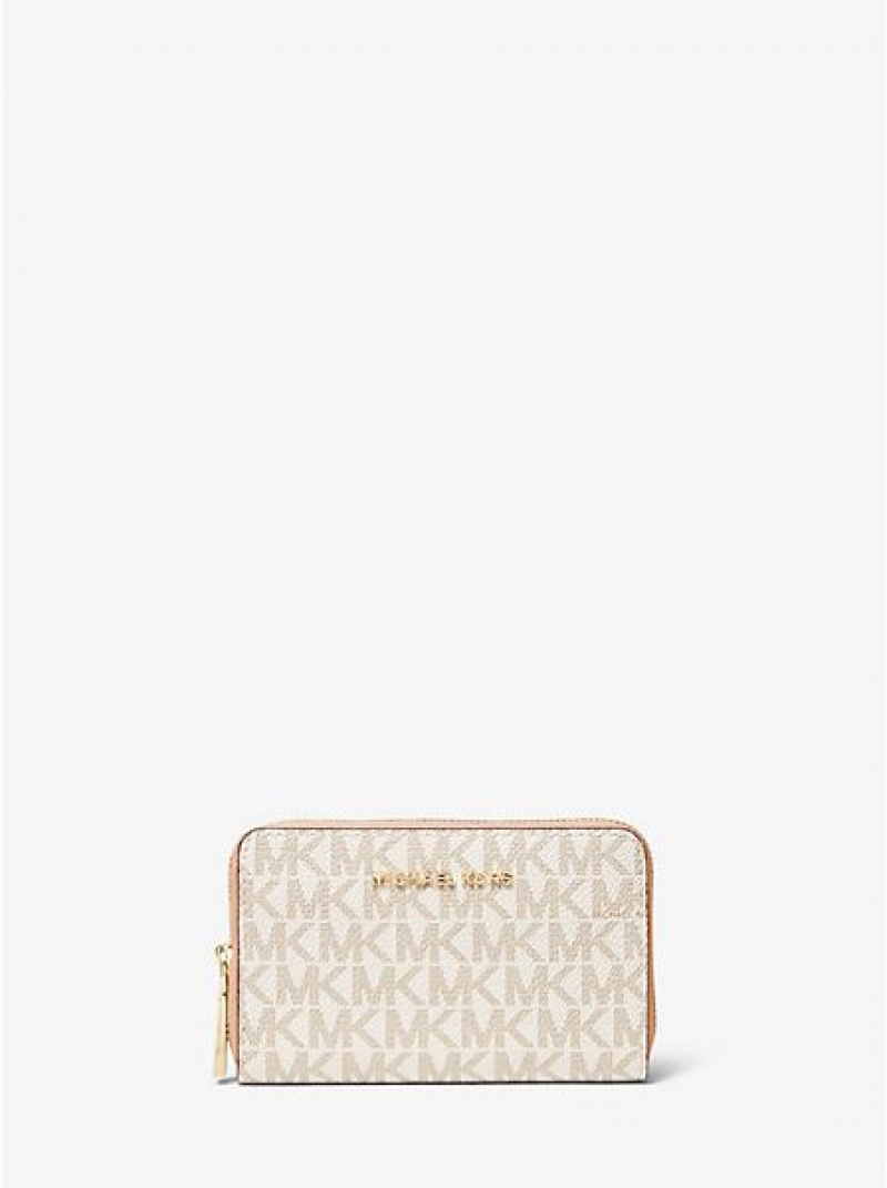 Michael Kors Small Logo Geldbörse Damen Hellgelb Rosa | 924187-ZFE